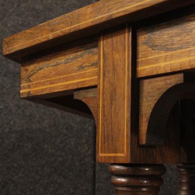 English octagonal inlaid table from the 20