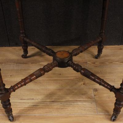 English octagonal inlaid table from the 20