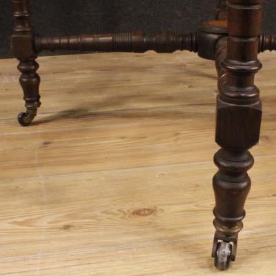 English octagonal inlaid table from the 20