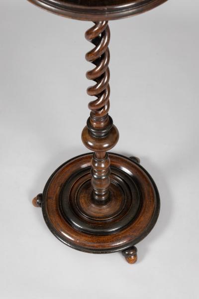 English or French Walnut Torchere Plant Stand