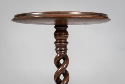 English or French Walnut Torchere Plant Stand