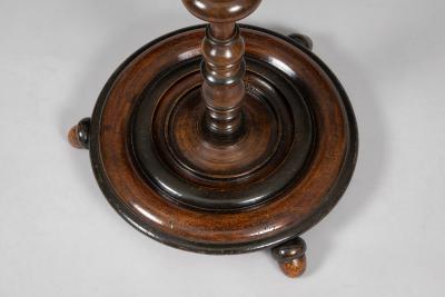 English or French Walnut Torchere Plant Stand