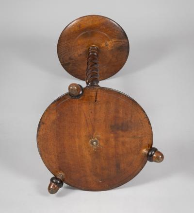 English or French Walnut Torchere Plant Stand