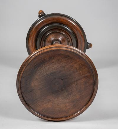 English or French Walnut Torchere Plant Stand