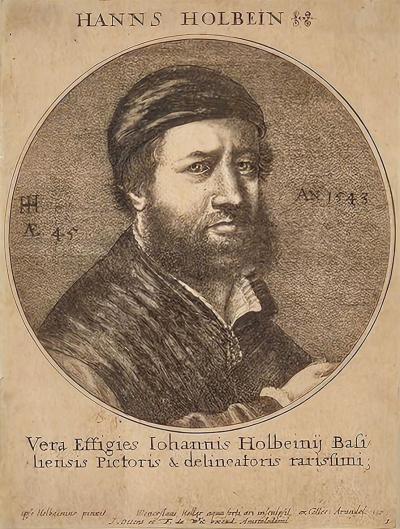 Engraved Hans Holbein Portrait circa 1700