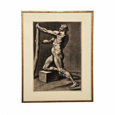 Engraving of a Man Italy circa 1820