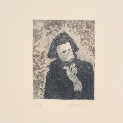 Engraving of a Venetian Gentleman Dated 1982