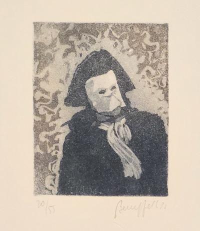 Engraving of a Venetian Gentleman Dated 1982