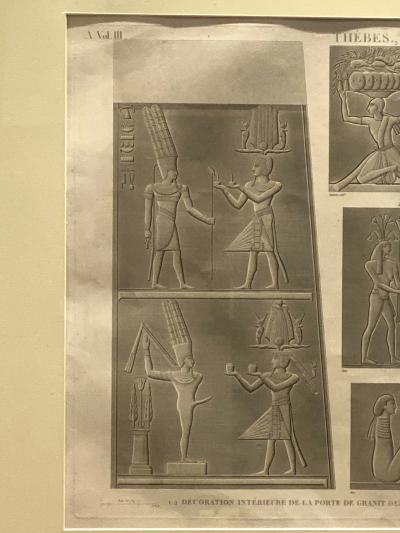 Engraving of an Egyptian Monument France Circa 1810