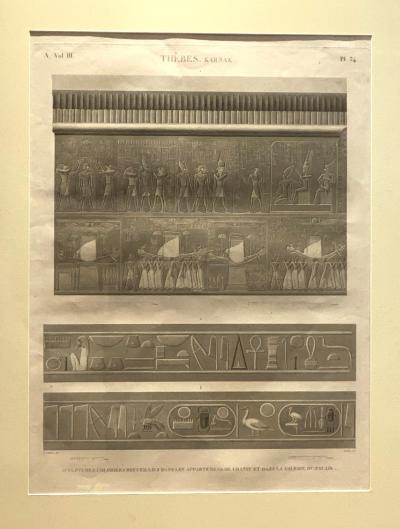 Engraving of an Egyptian Monument France Circa 1810