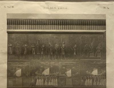 Engraving of an Egyptian Monument France Circa 1810