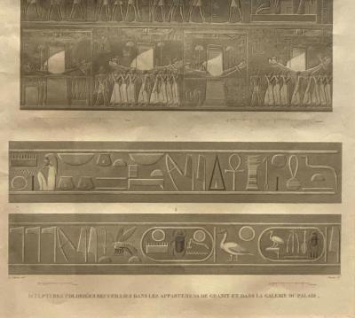Engraving of an Egyptian Monument France Circa 1810