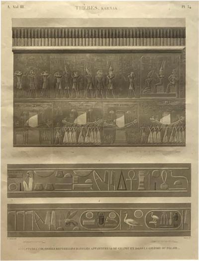 Engraving of an Egyptian Monument France Circa 1810