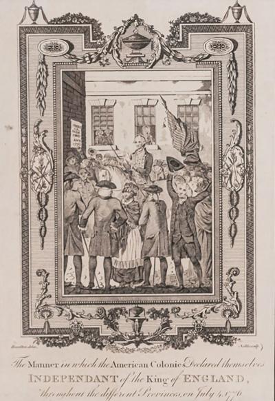 Engraving of the Declaration of Independence