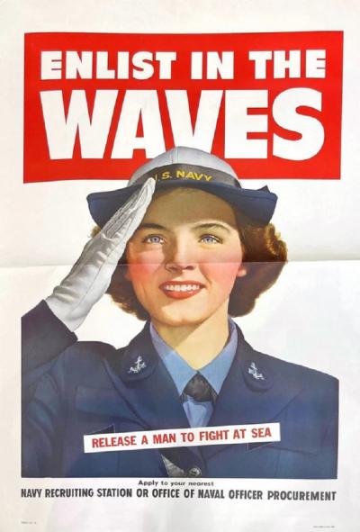 Enlist in the Waves Release a Man to Fight At Sea 