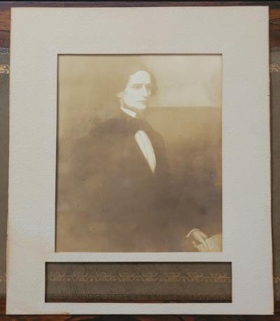 Enoch Wood Perry Jr Very Rare Jefferson Davis Portrait Engraving as a Young Man by EW Perry
