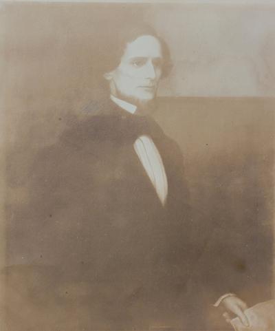 Enoch Wood Perry Jr Very Rare Jefferson Davis Portrait Engraving as a Young Man by EW Perry