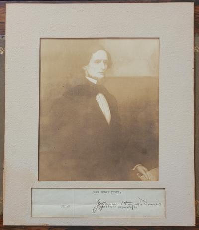 Enoch Wood Perry Jr Very Rare Jefferson Davis Portrait Engraving as a Young Man by EW Perry