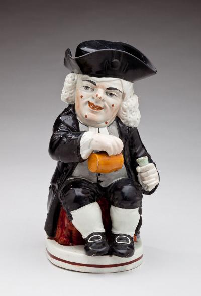 Enoch Wood Toby Jug of Dr Johnson with Cover