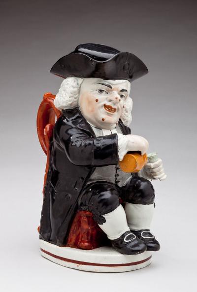 Enoch Wood Toby Jug of Dr Johnson with Cover