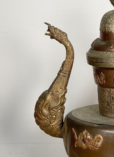 Enormous Mongolian Tea Pot a Gift to a Diplomat circa 1970