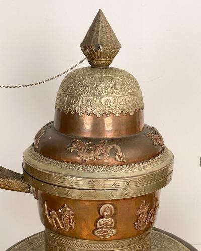 Enormous Mongolian Tea Pot a Gift to a Diplomat circa 1970