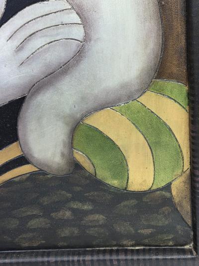Enrico Baj 1970s Italian Mixed Media Panels Inspired by Picassos Marie Th r se Portraits