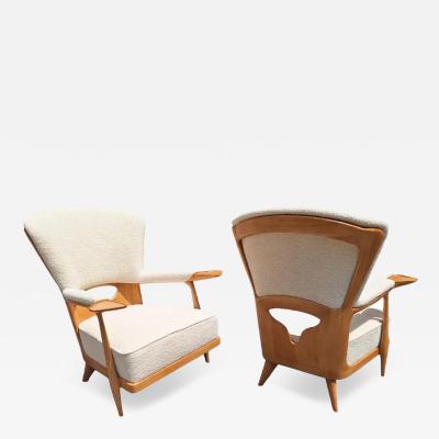 Enrico Ciuti Pair of Lounge Chairs by Enrico Ciuti