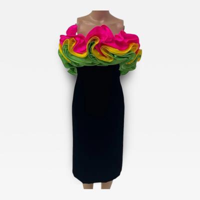 Enrico Coveri Enrico Coveri Runway Dress SS 1998 with Sculptural Ruffles No import duty 