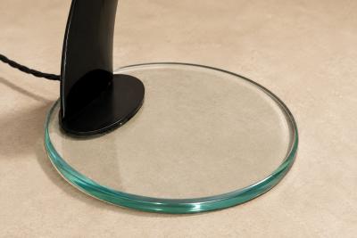 Enrico Furio Dominici Table lamp with glass base and painted aluminum structure Enrico Furio Dominici
