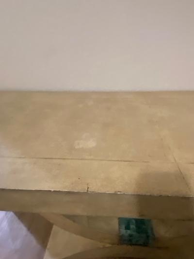 Enrique Garcel EXCEPTIONAL MODERN PARCHMENT AND MALACHITE ACCENT CONSOLE