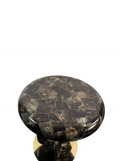 Enrique Garcel EXCEPTIONAL TESSELATED HORN BRASS ART DECO REVIVAL TABLE BY ENRIQUE GARCEL