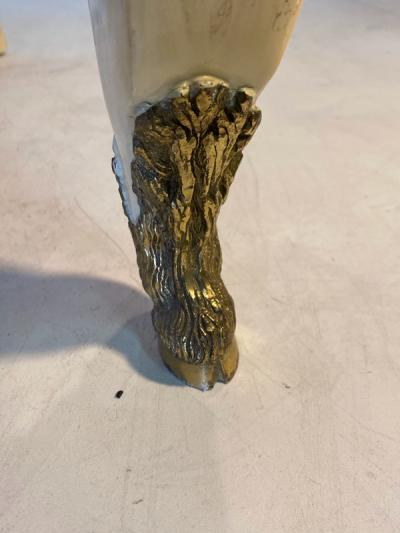 Enrique Garcel EXTRAORDINARY PAIR OF ENRIQUE GARCEL RAMS HEAD CLUB CHAIRS