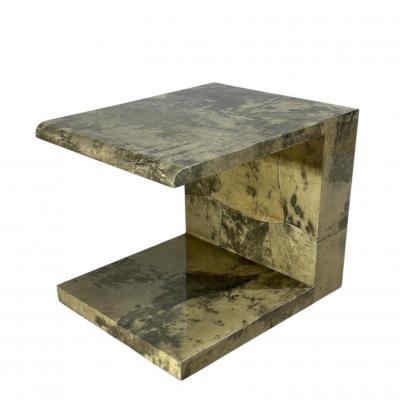 Enrique Garcel Enrique Garcel Lacquered Goatskin Side End Tables 1991