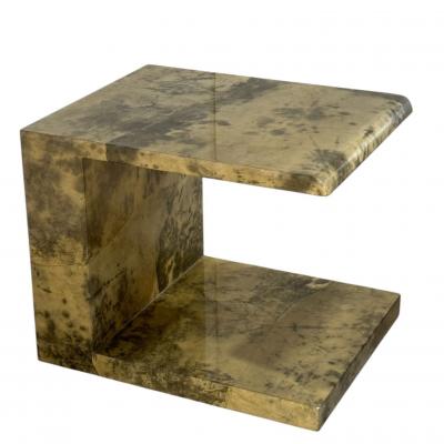 Enrique Garcel Enrique Garcel Lacquered Goatskin Side End Tables 1991