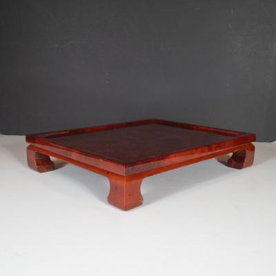 Enrique Garcel Enrique Garcel Mid Century Modern Lacquered Goatskin Pagoda Style Bar Tray