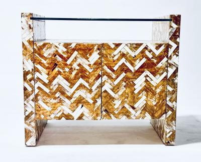 Enrique Garcel Enrique Garcel Tessellated Horn Side End Table 1970