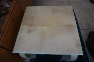 Enrique Garcel Fabulous Enrique Garcel Goatskin Asian Style Side End Table