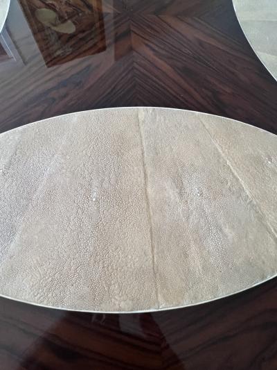 Enrique Garcel HIGH STYLE SHAGREEN AND MACASSAR ART DECO REVIVAL TABLE BY ENRIQUE GARCEL