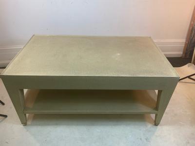 Enrique Garcel MODERN LINEN EXTENDING SHELVES COFFEE TABLE