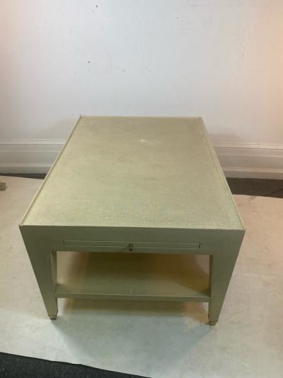 Enrique Garcel MODERN LINEN EXTENDING SHELVES COFFEE TABLE