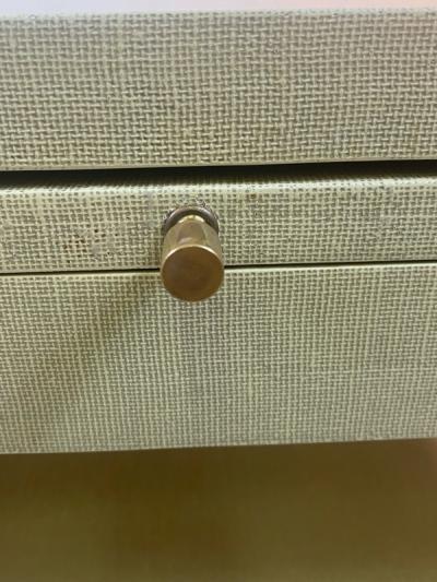 Enrique Garcel MODERN LINEN EXTENDING SHELVES COFFEE TABLE