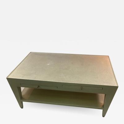 Enrique Garcel MODERN LINEN EXTENDING SHELVES COFFEE TABLE