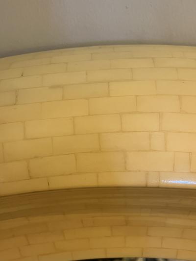 Enrique Garcel MONUMENTAL TESSELATED ROUND MIRROR BY ENRIQUE GARCEL