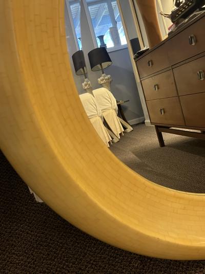 Enrique Garcel MONUMENTAL TESSELATED ROUND MIRROR BY ENRIQUE GARCEL