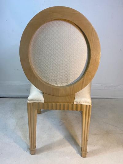 Enrique Garcel SUITE OF EIGHT ENRIQUE GARCEL ART DECO REVIVAL DINING CHAIRS