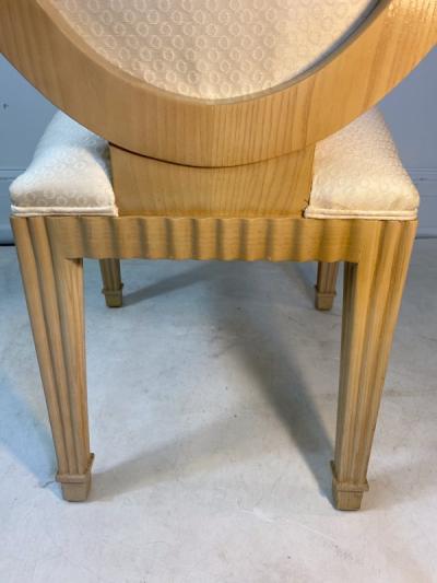 Enrique Garcel SUITE OF EIGHT ENRIQUE GARCEL ART DECO REVIVAL DINING CHAIRS