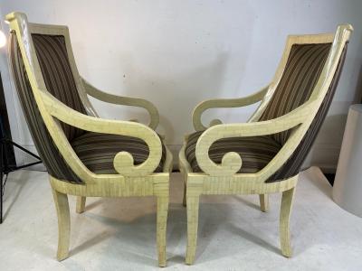 Enrique Garcel TESSELATED BONE ARMCHAIRS BY ENRIQUE GARCEL