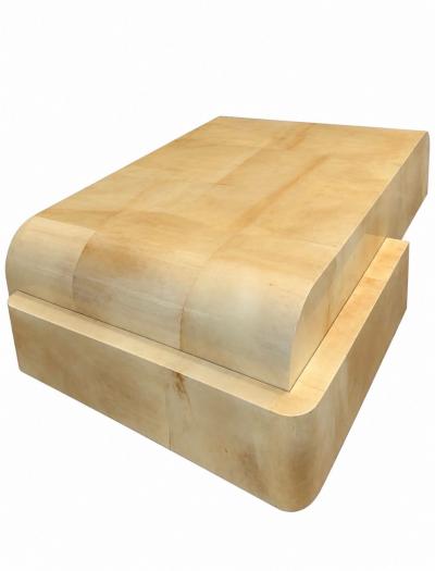 Enrique Garcel for Jimeco Goatskin Coffee Table Colombia 1970
