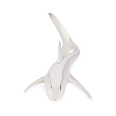 Enrique Jolly Mexican 20th century silver plated shark sculpture by Enrique Jolly